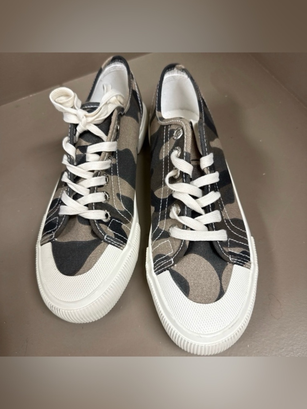 Camouflage Canvas Sneakers, Green, Brown & Cream, Neutral Casual Cool